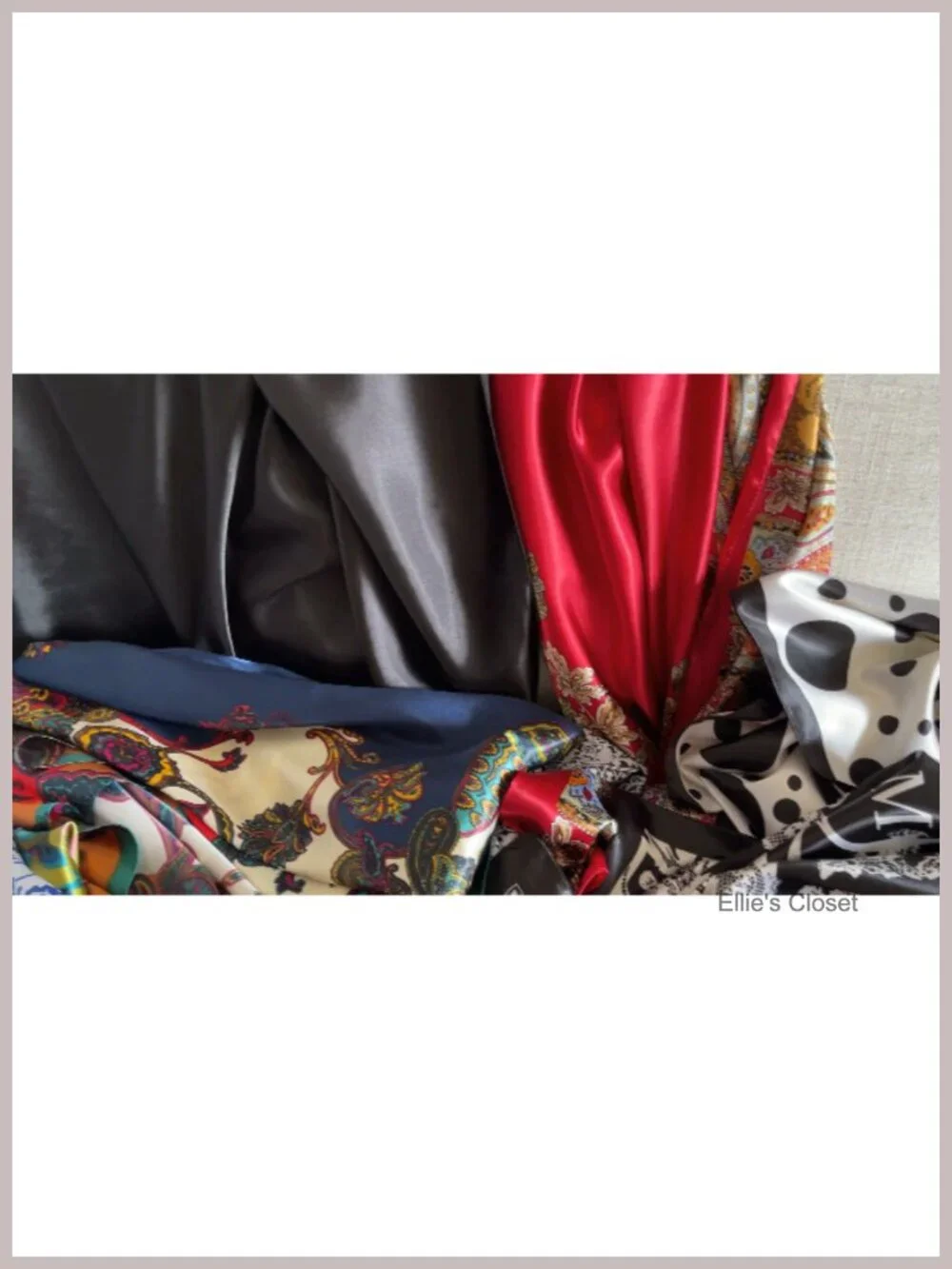 Satin Square Scarf for Women, Silk-Feel Hair Wrap, Large Bandana, Neck Wrap,
